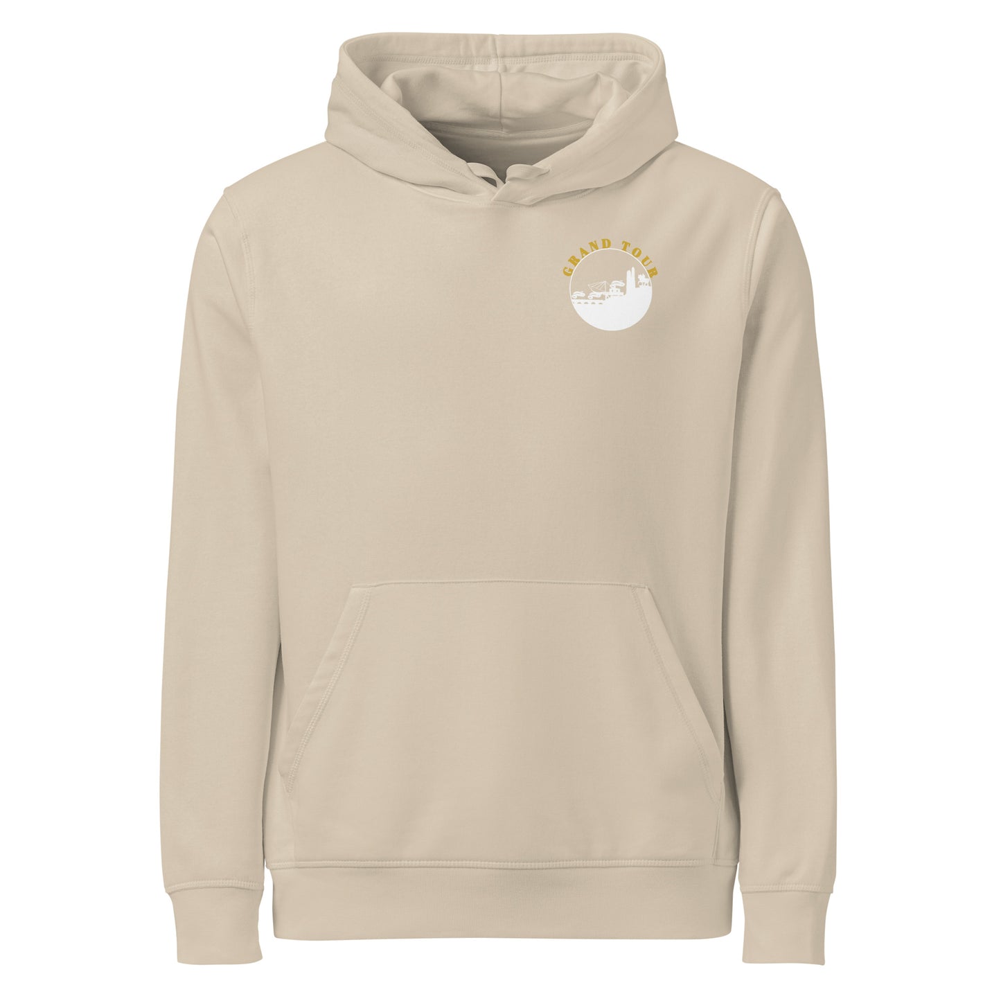 Beige Cycling Grand Tour Hoodie eco-friendly hoodie for Tour de France Giro Italia La Vuelta fans by VivaTrek