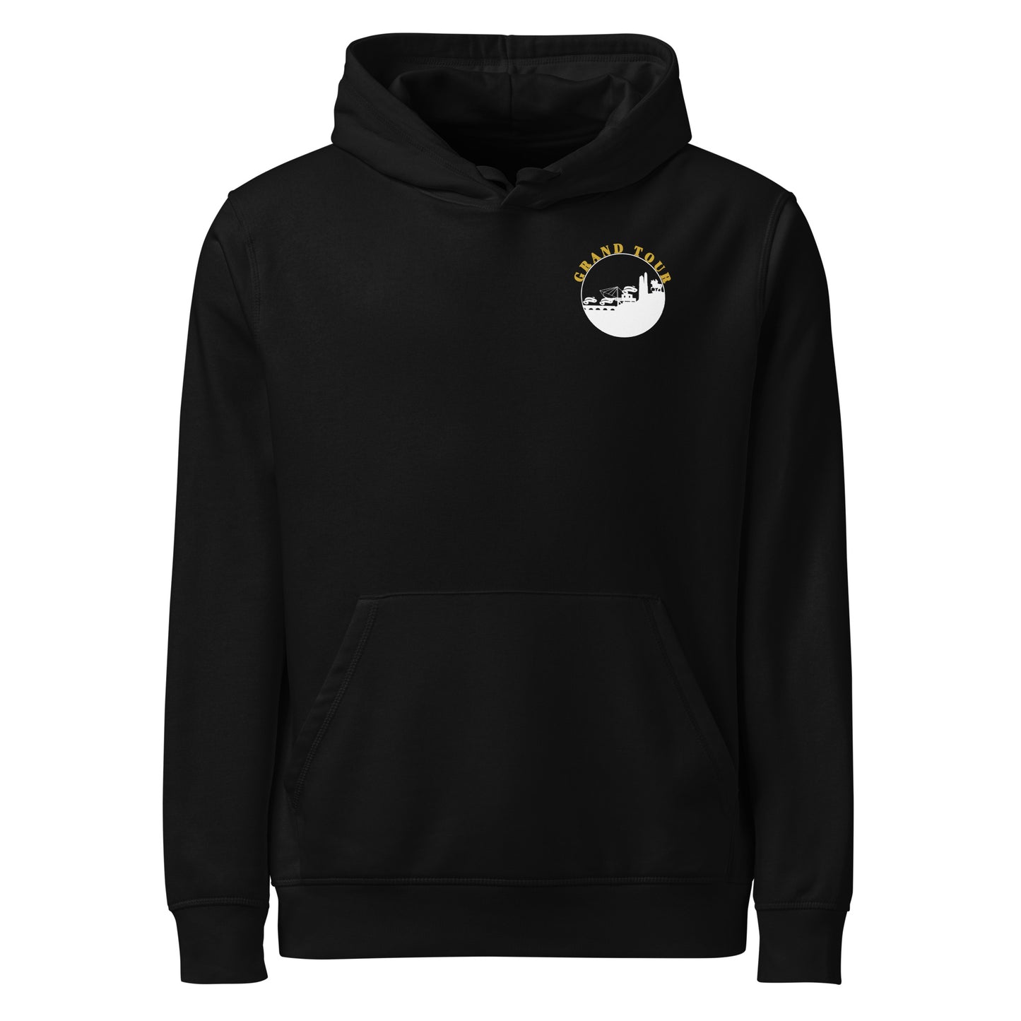 Black VivaTrek Cycling Grand Tour Hoodie eco-friendly hoodie for Tour de France Giro Italia La Vuelta fans