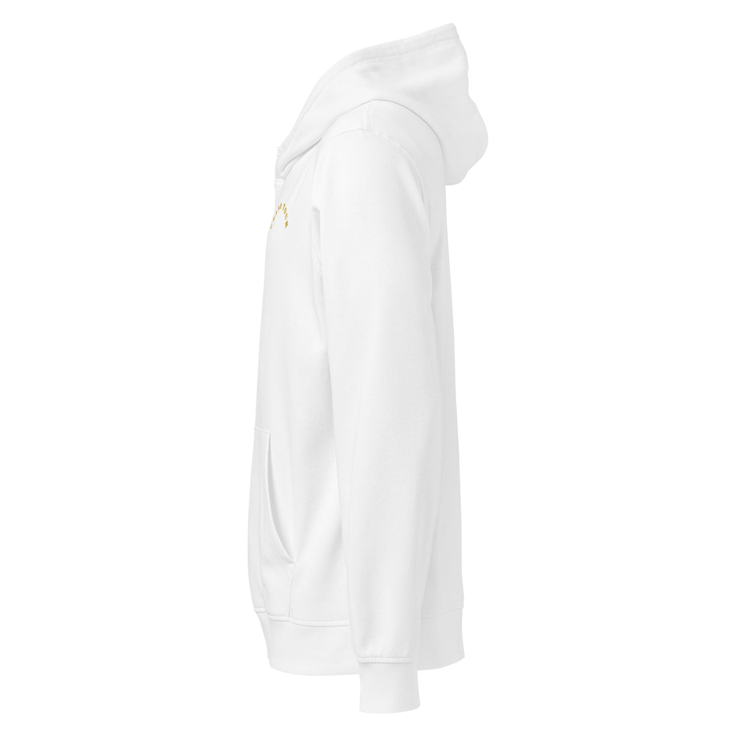 VivaTrek white Cycling Grand Tour Hoodie eco-friendly hoodie for Tour de France Giro Italia La Vuelta fans side view