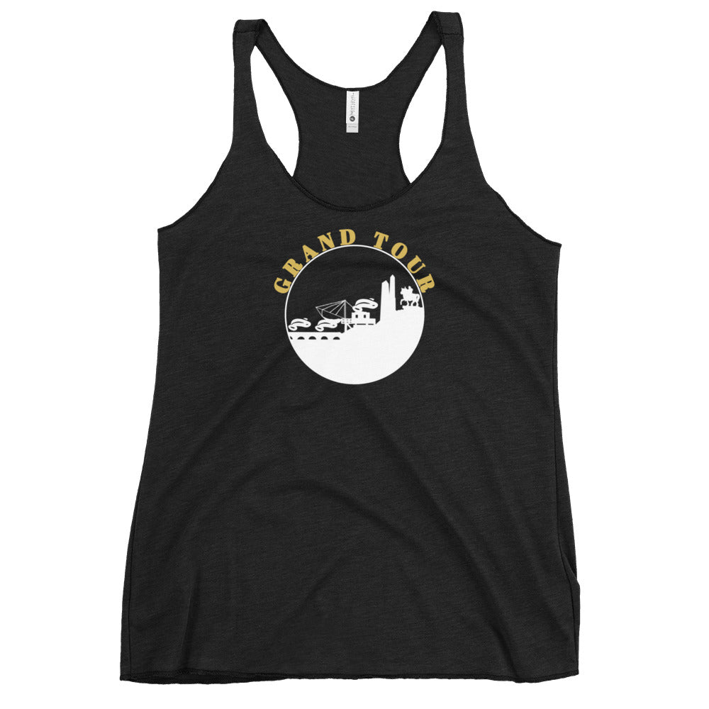 VivaTrek Cycling Tank Top Cyclists Grand Tour Racerback Tank Top for Tour de France Giro Italia La Vuelta fans in black