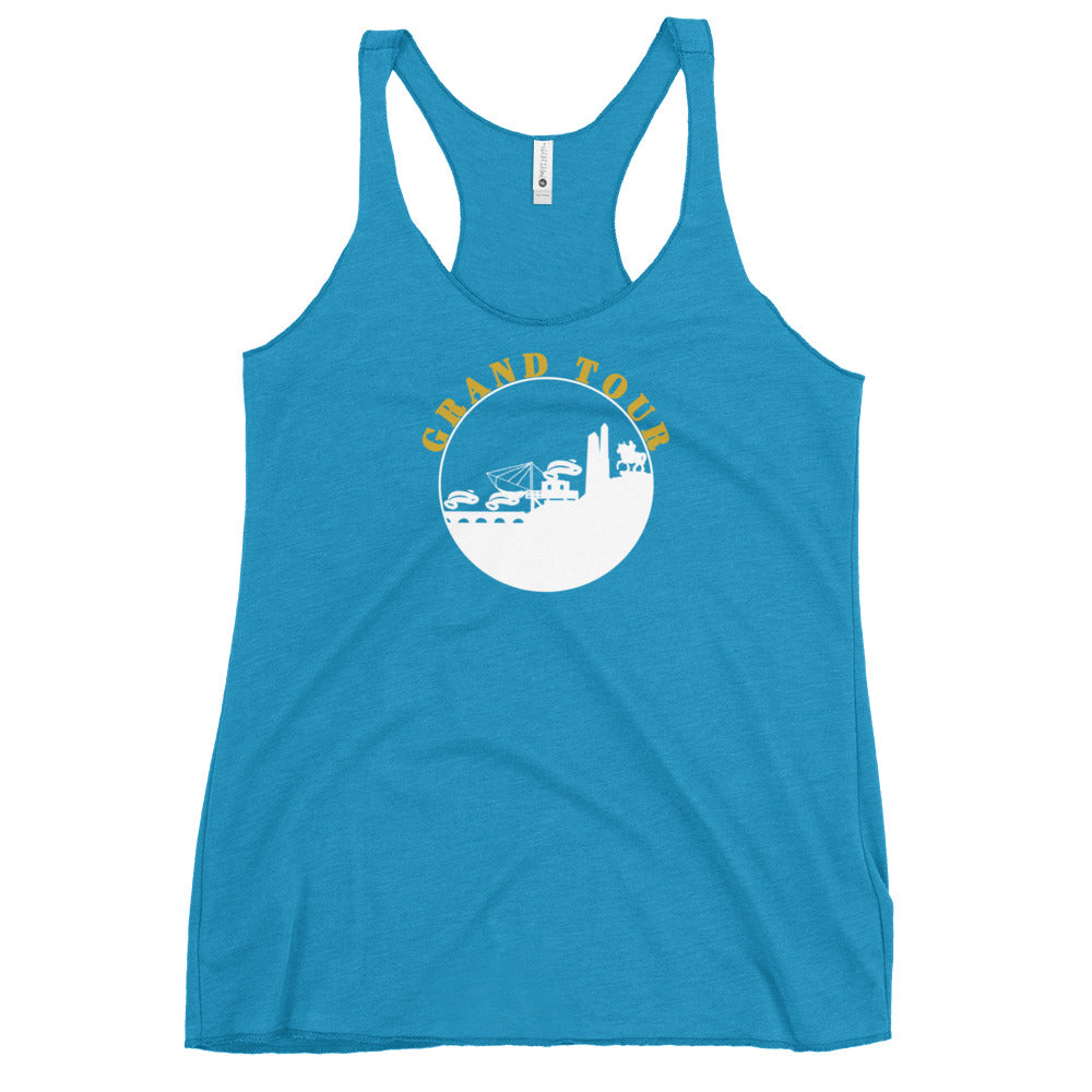 VivaTrek blue Cycling Tank Top Cyclists Grand Tour Racerback Tank Top for Tour de France Giro Italia La Vuelta fans