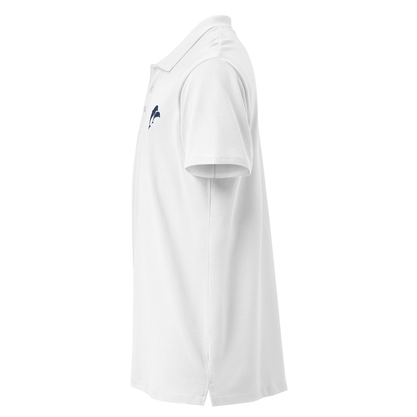 White Dolphins Polo Shirt Mens Smart Casual Polo Shirt for marine life fans with short sleeves