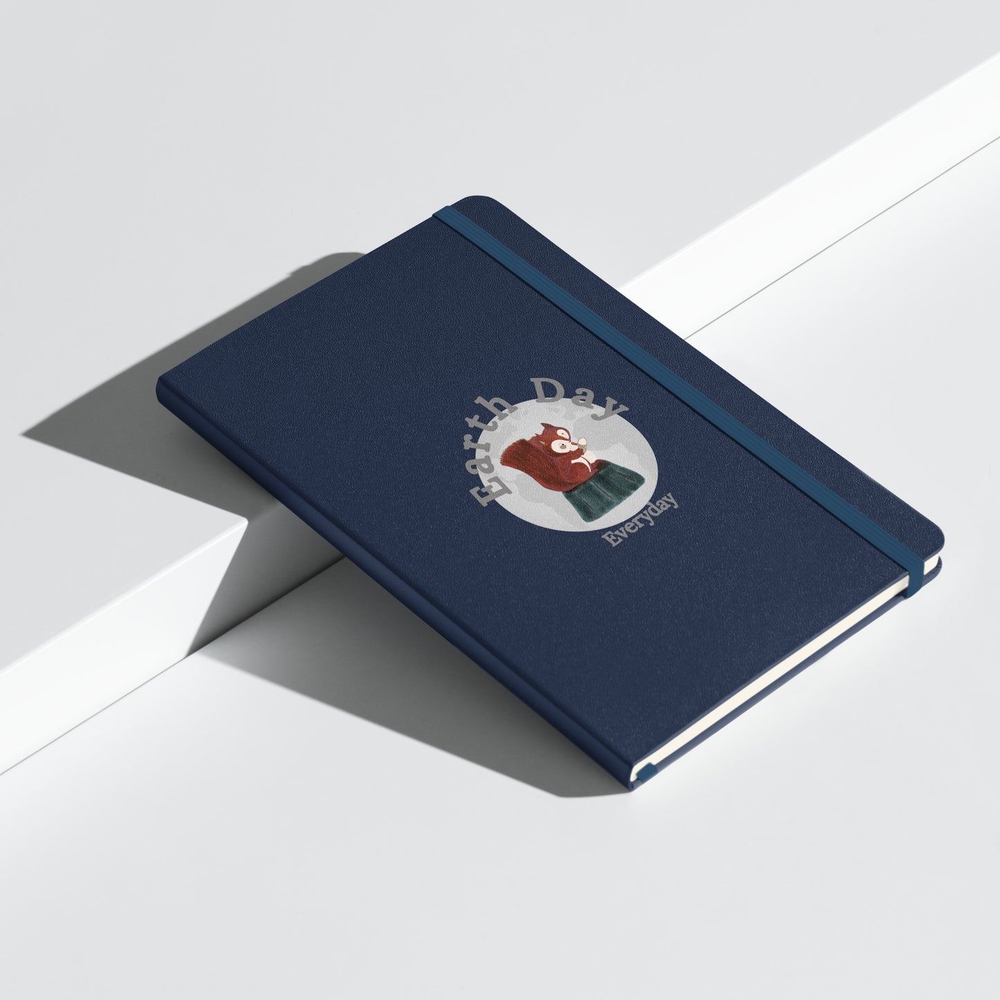 VivaTrek Earth Day Everyday Squirrels Hardcover Notebook in navy blue with elastic band closure
