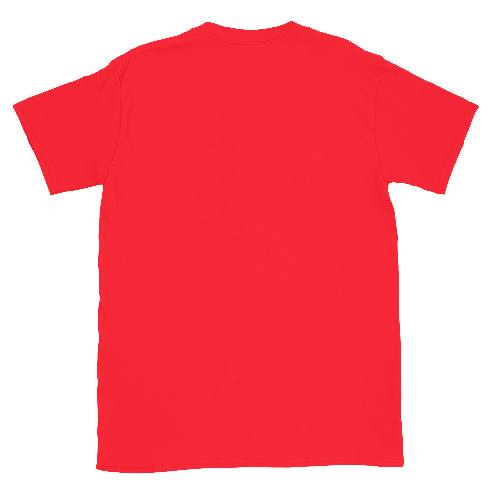 Plain red back view of VivaTrek Equestrian Graphic T-Shirt for horse riding and ascot fans