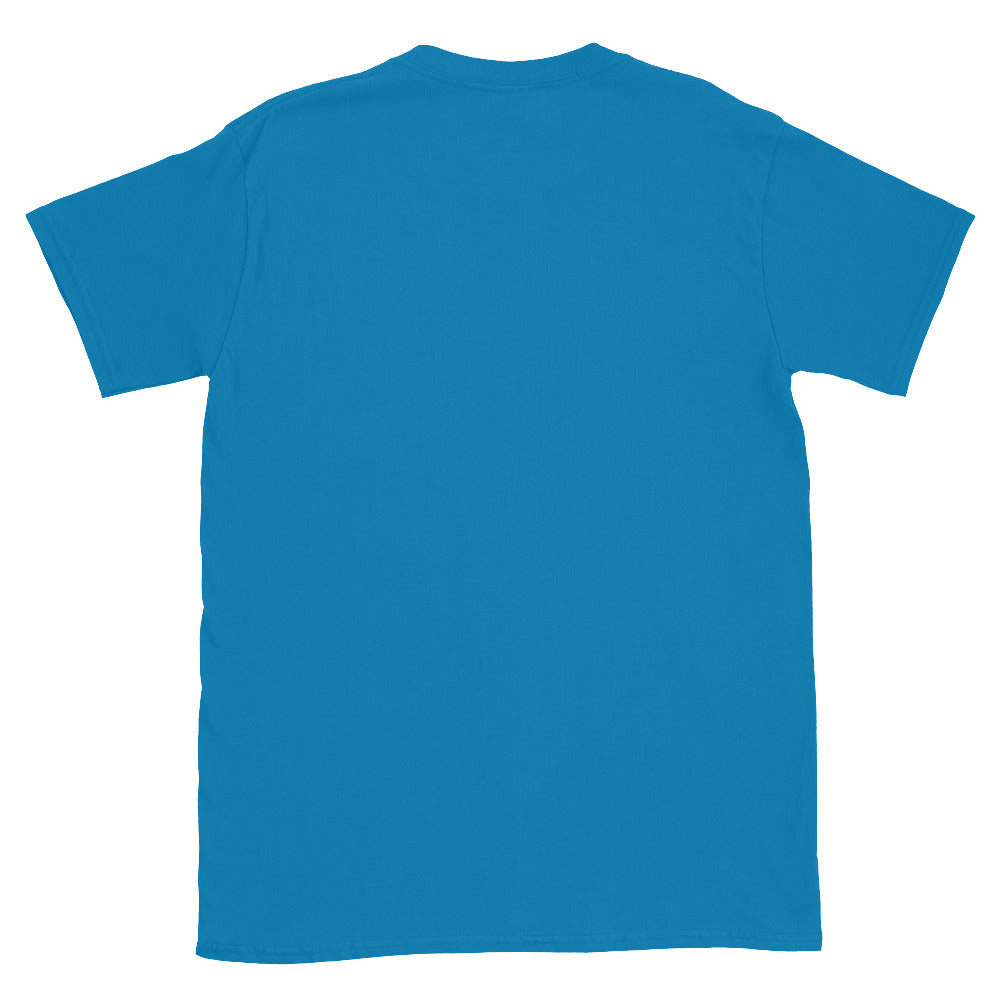 Blue plain back view of VivaTrek Equestrian Graphic T-Shirt for horse riding and ascot fans