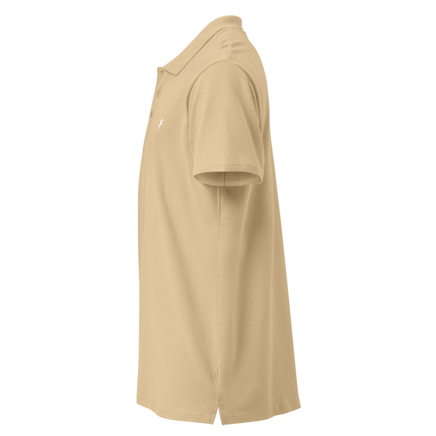 VivaTrek beige Equestrian Logo Polo Shirt for horse riding fans with short sleeves and classic collar