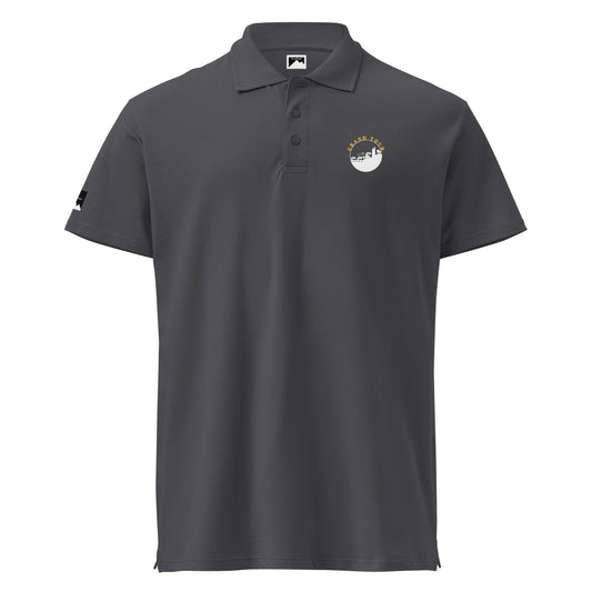 VivaTrek Cyclists Grand Tour Polo Shirt in dark gray with logo on chest and sleeve