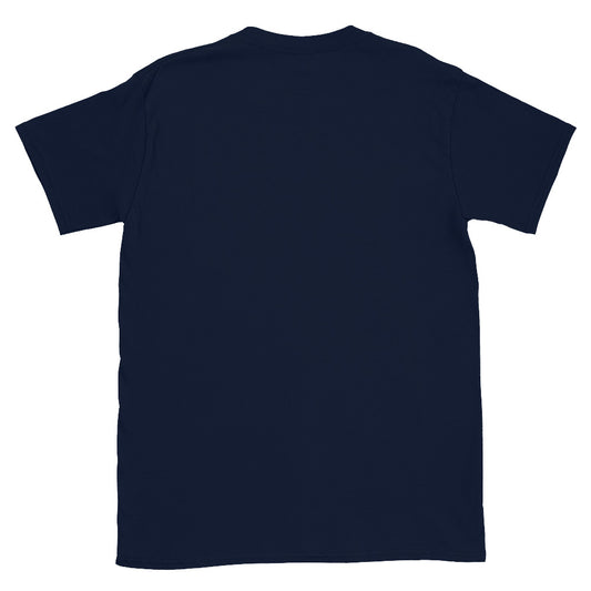Navy blue plain t-shirt back view for Equestrian Graphic T-Shirt for horse riding and ascot fans